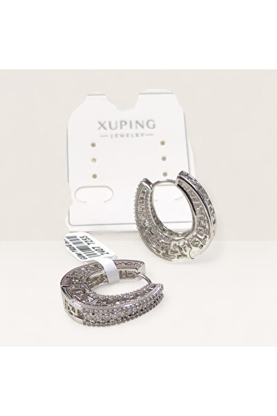 Güler Yüzlü Silver Xuping 12X25 mm Ring Lab Earnings White