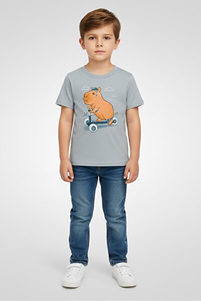 The Children's Place Toddlers Boy Short Sleeve Graphic Print T-Shirt, Smoky Blue