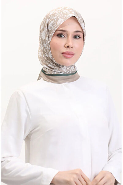 sefamerve Patterned Soft Scarf 70261-07 Beige Green