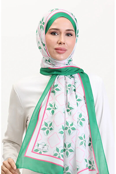 sefamerve Με σχέδιο Μαλακό Σάλι 70269-03 Πράσινο Ροζ