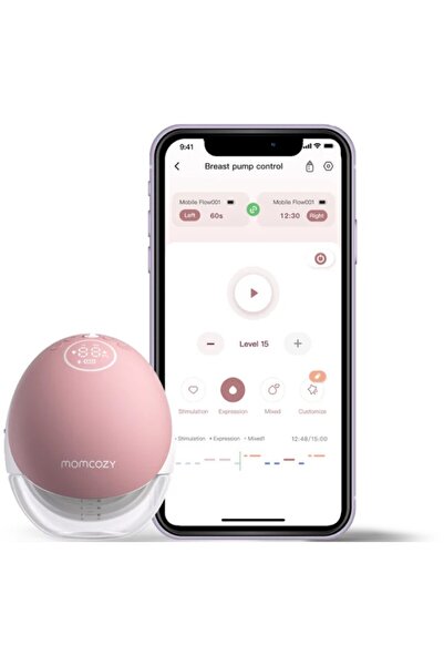 Momcozy Ασύρματο ηλεκτρικό θήλαστρο M9 (κόκκινο)