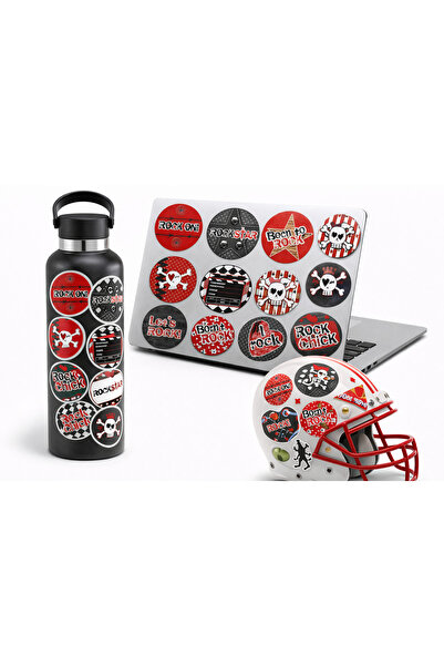 Limitless Design مجموعة ملصقات ذات طابع موسيقى الروك مقاس 22 × 30 سم - ملصقات...