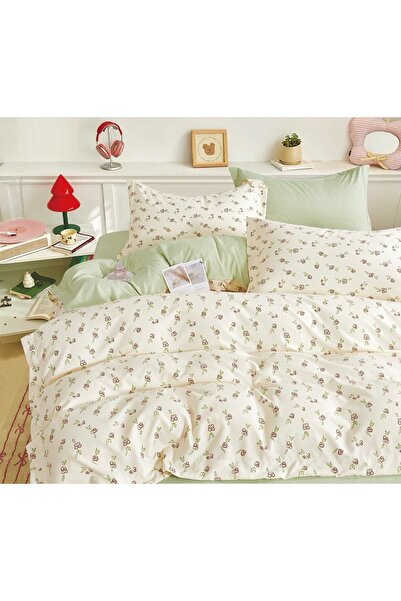 CHIRASO LUX Fine Cotton Bed Linen Set 6 Pieces Double Bed 180x200 Stretchy Sh...