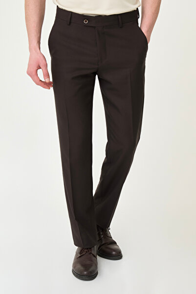 Mcr Straight Slim Fit Men's Trousers Brown - 38368.26Y