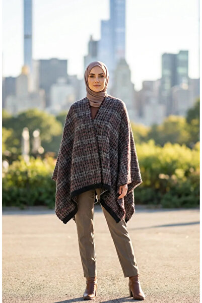 sefamerve Shoulder Shawl 1141-04 Black Tile