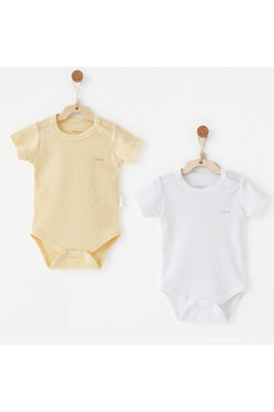 andywawa Baby Body 2 Pcs Short Sleeve Body Jacquard Special Modal