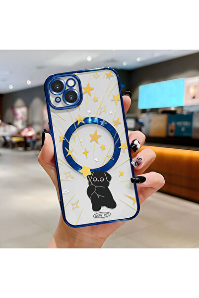 Hontinga iPhone 14 Plus Compatible Transparent Soft Silicone Magsafe Wireless...