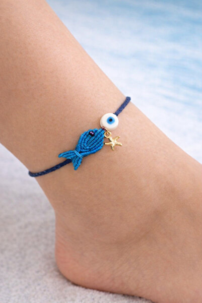 EL YAPIMI Macramé Knitted Fish Anklet