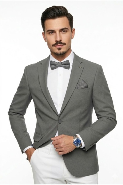 Plus Scorpion Elegant classic jacket with Textured material