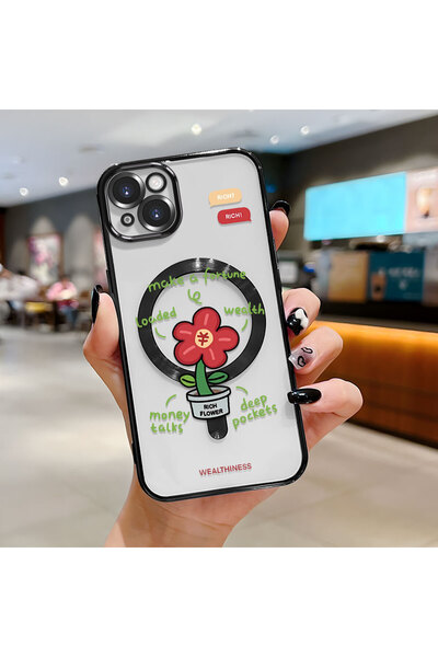 Hontinga حافظة هاتف لاسلكية من السيليكون الناعم الشفاف متوافقة مع هاتف iPhone...