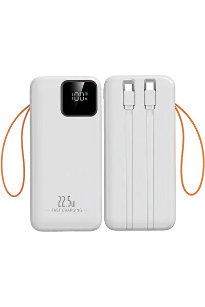 Tastech 30000Mah Powerbank 22.5W Hızlı Şarj Özellikli Type C VE Lightning Kab...