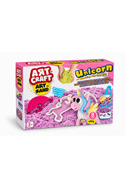 OEM Purple Kinetic Sand 650g with Unicorn and Rainbow Shapes