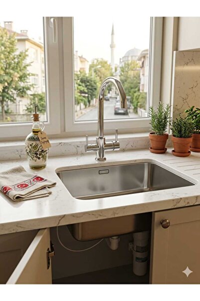 ECO Huzursu Arıtma Luxury Double Handle Purified Kitchen Faucet