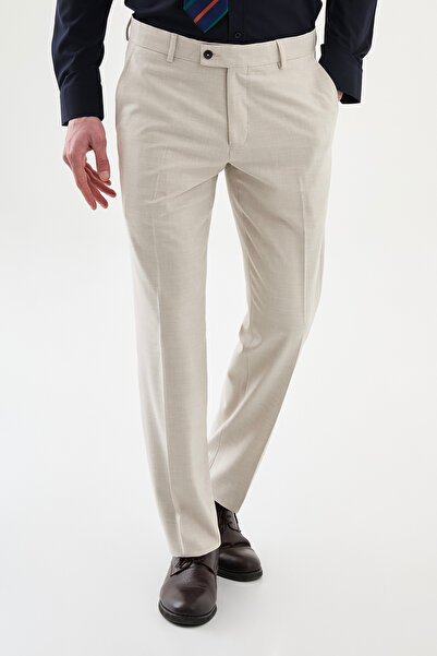 Mcr Pantaloni clasici pentru bărbați, croială dreaptă, bej - 38338.26Y
