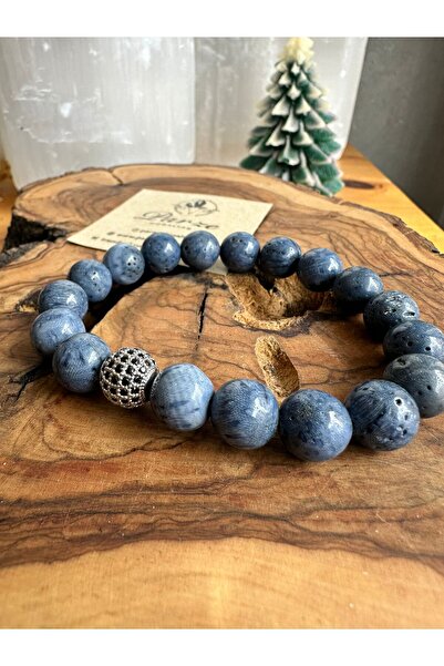 parze doğaltaş Blue Coral Bracelet 10 mm