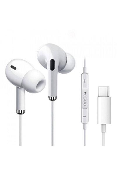 Yesido In-ear Headphones, Stereo (YH-35) with Microphone, Type-C, 1.2M - White