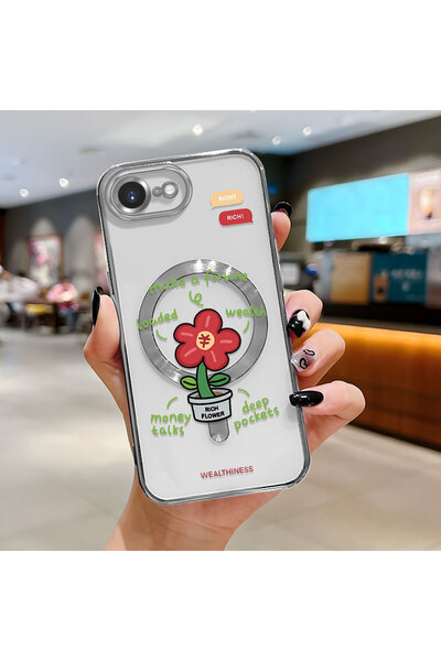 Hontinga حافظة هاتف لاسلكية من السيليكون الناعم الشفاف متوافقة مع iPhone 16e ...