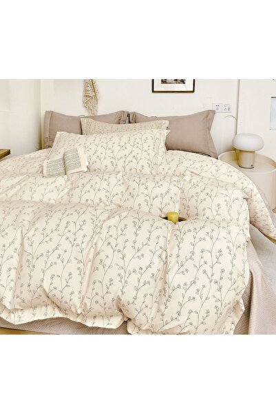 CHIRASO LUX Fine Cotton Bed Linen Set 6 Pieces Double Bed 180x200 Stretchy Sh...