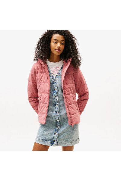 Tommy Hilfiger Tommy Jeans Slim Padded Kadın Puffer Pembe Mont
