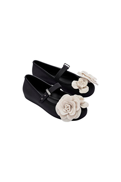 Mini Melissa أحذية باليه ناعمة للبنات حذاء مسطح أسود 37822