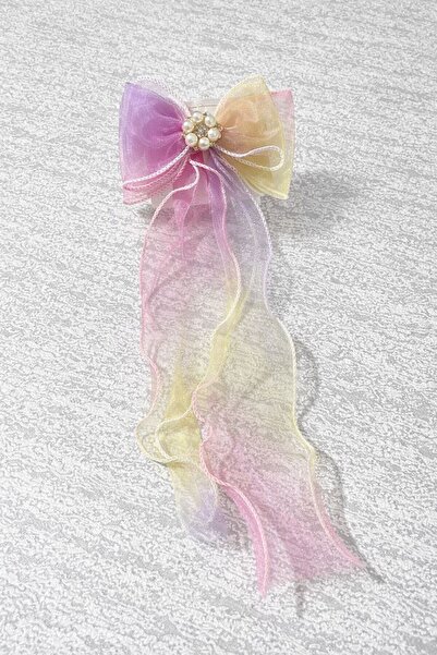 EMKSHOP Κορδέλα μαλλιών Pearl Organza Fairy Ribbon Κλιπ μαλλιών Princess Bow ...