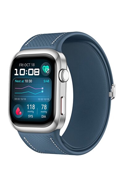 Huawei Smartwatch Watch D2, Aluminum alloy Case, Blue Composite Leather Strap