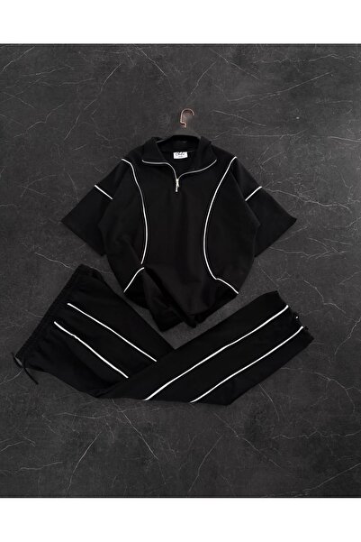 Butik Ross Alt-Top Striped Polo Collar Set