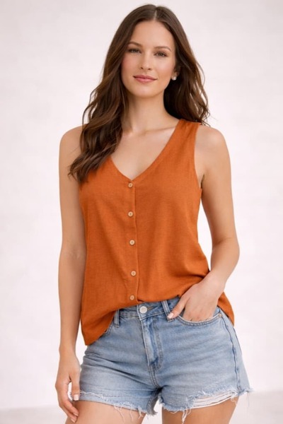 bb butik basic Women's Muslin Vest Tr0935