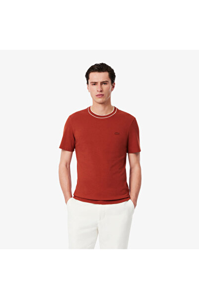 Lacoste Erkek Regular Fit Bisiklet Yaka Kırmızı T-Shirt