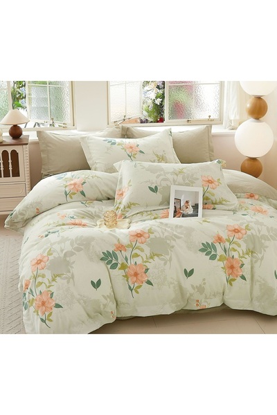 CHIRASO LUX Fine Cotton Bed Linen Set 6 Pieces Double Bed 180x200 Stretchy Sh...