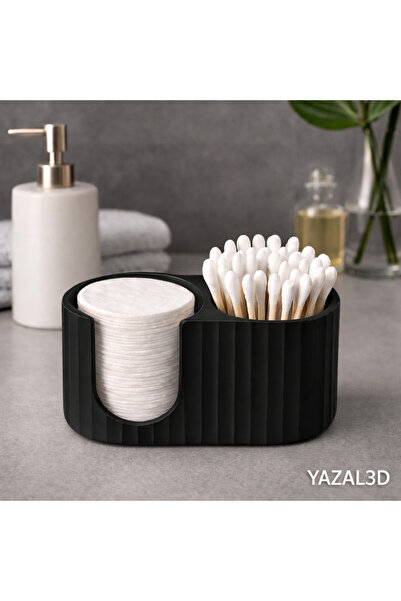 YAZAL3D Cotton and Ear Swab Organizer, Bathroom Organizer Cotton Pieces