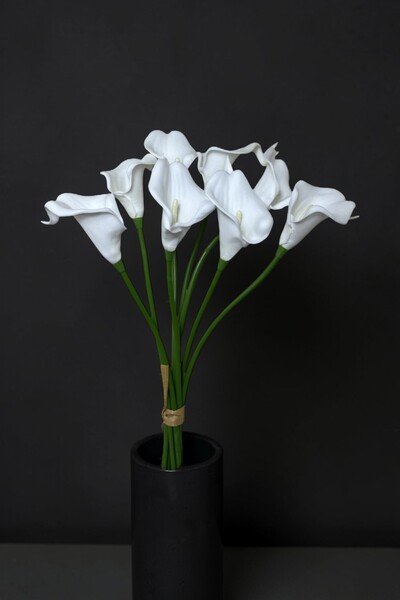 Luxe Floral Bouquet زهرة صناعية رطبة من نوع جالا حقيقية 8 فروع