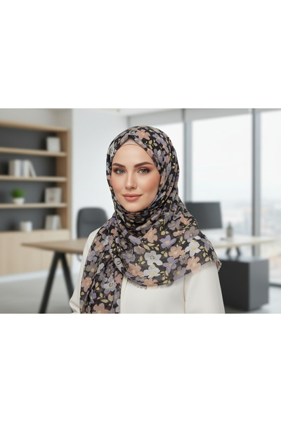 Polo Floral Print Cotton Scarf– Summer Lightweight Soft Colorful Daily Hijab ...