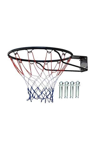 Toybox طوق كرة سلة، حلقة كرة سلة قياسية معلقة على الحائط مع شبكة ومسامير توسي...