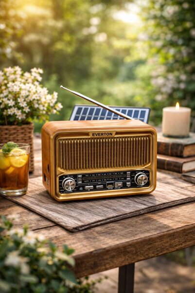 m memita Everton RT-672 Nostalji Radyo | FM / AM / SW Radyo | MP3 Destekli |A...