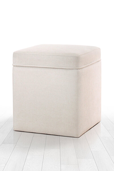 Lorencehome Mosvile Sandıklı Puf Krem