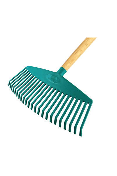 Raco 53747 Ahşap Saplı Plastik Çim ve Yaprak Toplama Tırmığı 45 CM
