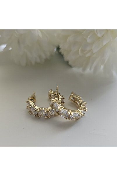 Mercan Taşlı halka küpe