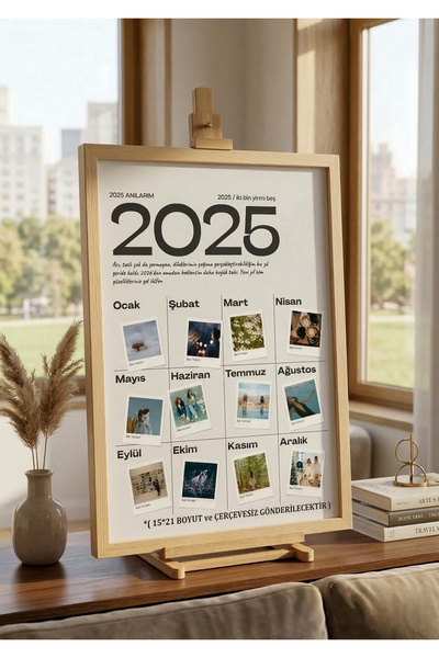 Atelier Baskı 2025 Kişiye Özel Fotoğraflı Anı Takvimi Poster