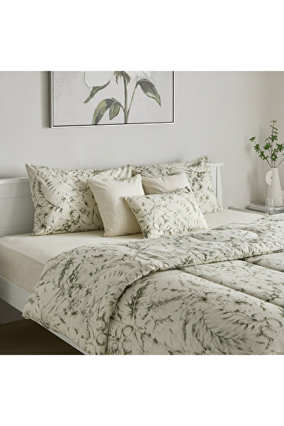 Home Box Valencia Cairns 7-Piece Printed Cotton King BIAB Comforter Set - 220...