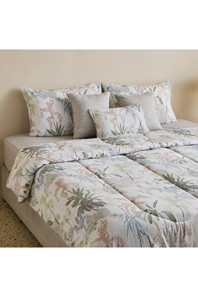 Home Box Valencia Arvika 7-Piece BIAB Printed Cotton King Comforter Set - 220...