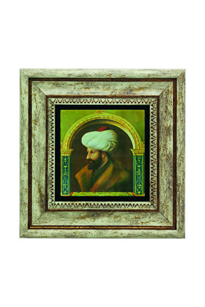 Sadrazam Fatih Sultan Mehmet cu imprimeu Tablou din piatră naturală 20X20KRT-89