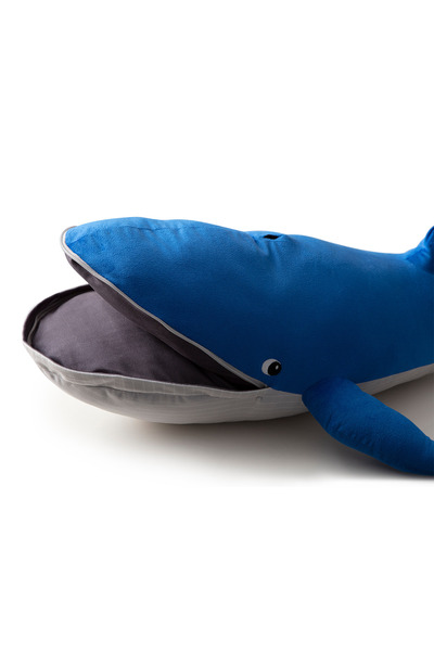 Empressco Mavi Balina Oyuncak 60 cm Yumuşak Peluş Blahaj Uyku ve Oyun Arkadaş...