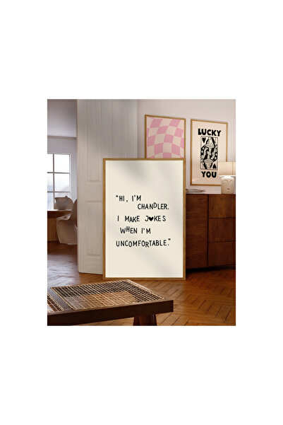 Tuba Decor Εικονογράφηση Chandler Bing με ξύλινο πλαίσιο ενός τεμαχίου