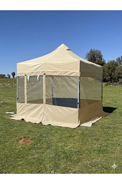 SEVİLBRANDA 3x3 GAZEBO TENTE 4 KENAR SİNEKLİKLİ