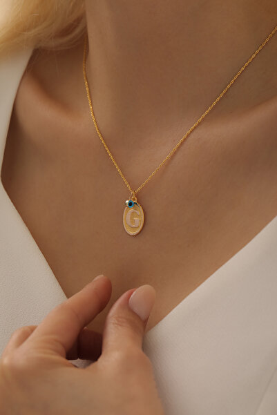 Kado Kuyumculuk 14 Ayar Altın G Harf Nostaljik Kolye