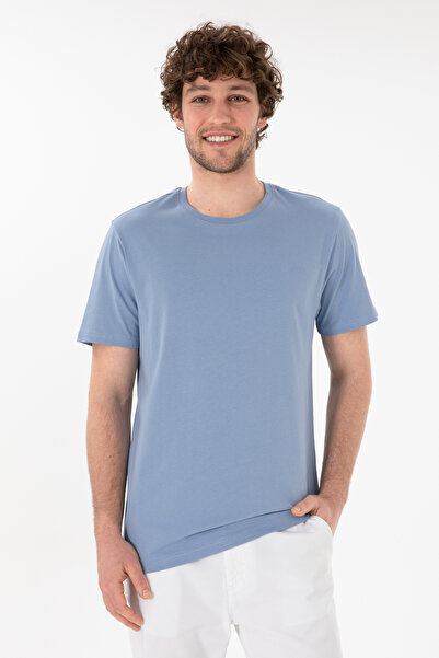 U.S. Polo Assn. Tricou Bărbați Albastru Prăfuit Cu Guler Rotund