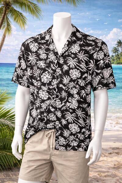 aleksandritbutik ALEKSANDRİT BUTİK SİYAH HAVANA STYLE GÖMLEK ERKEK