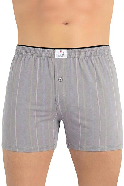 CSN CASANO Men's 1 Piece 100% Cotton Striped Fabric, Buttoned, Towel Waist Boxer