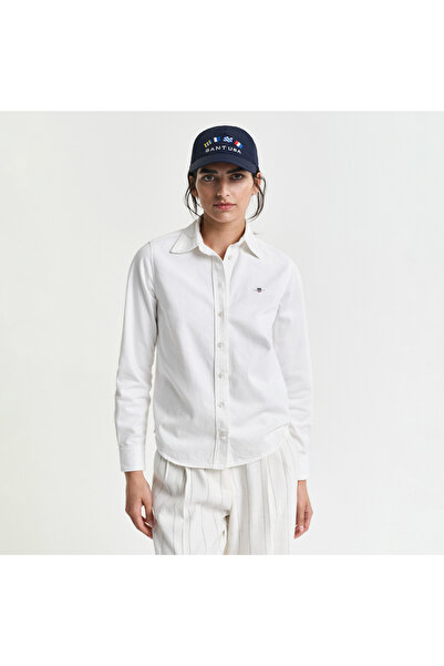 Gant Kadın Beyaz Regular Fit Klasik Yaka Gömlek